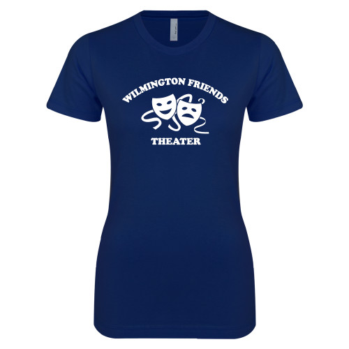  Next Level Womens Navy Boyfriend Tee - Theater