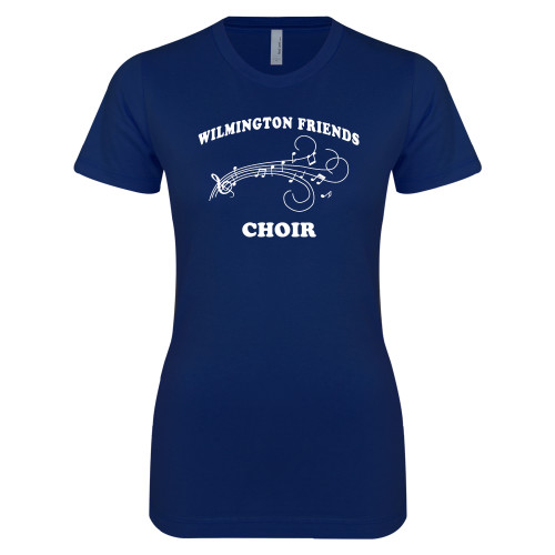  Next Level Womens Navy Boyfriend Tee - Choir