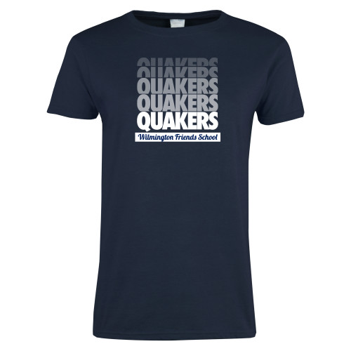  Womens Short Sleeve Navy Tee - Quakers