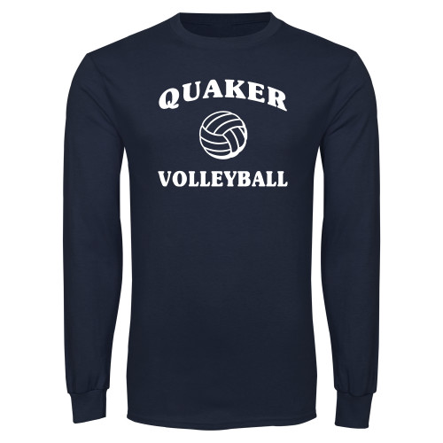  Navy Long Sleeve T-Shirt - Volleyball
