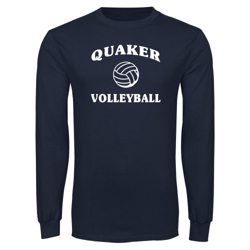  Navy Long Sleeve T-Shirt - Volleyball