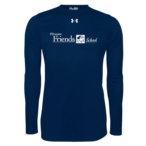  Under Armour Navy Long Sleeve Tech Tee - Primary Mark
