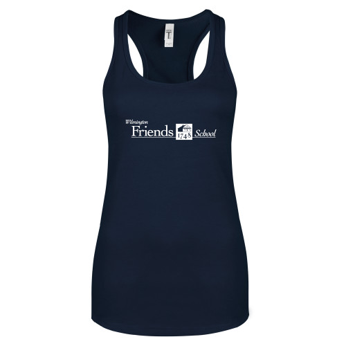  Next Level Womens Navy Racerback Tank  - Primary Mark
