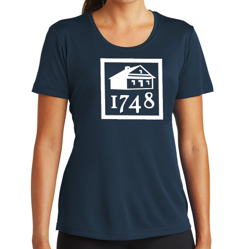  Womens Navy Performance Tee - Wilmington 1748