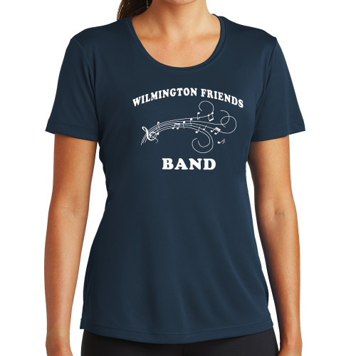  Womens Navy Performance Tee - Band