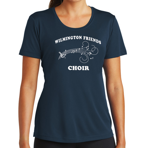  Womens Navy Performance Tee - Choir