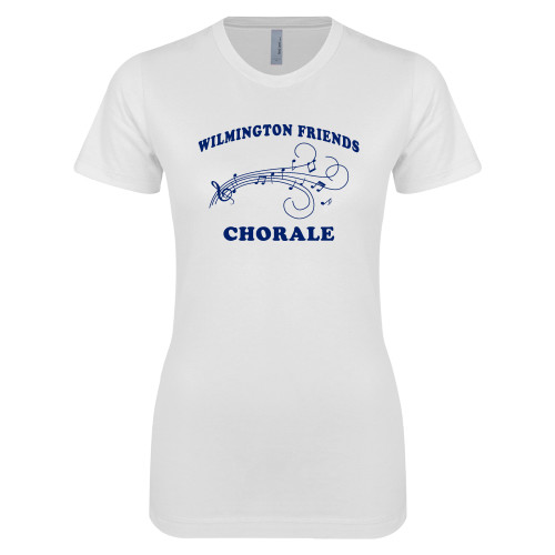  Next Level Womens White Boyfriend Tee - Chorale