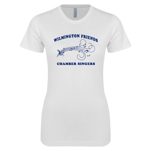  Next Level Womens White Boyfriend Tee - Chamber Singers