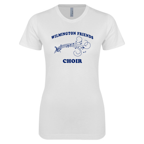  Next Level Womens White Boyfriend Tee - Choir