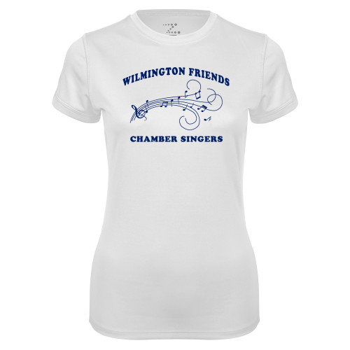  Womens White Performance Tee - Chamber Singers