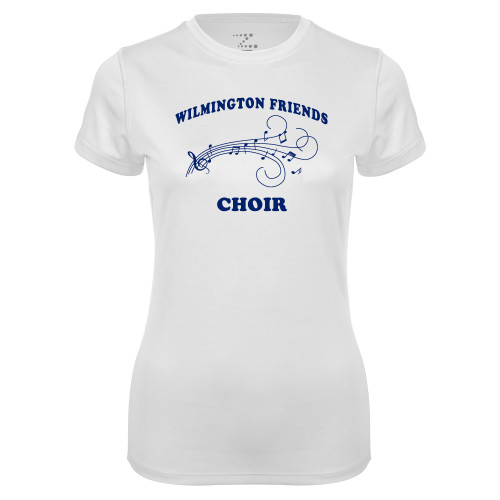  Womens White Performance Tee - Choir