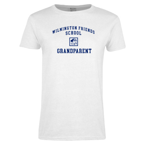  Womens White Short Sleeve Tee - Grandparent
