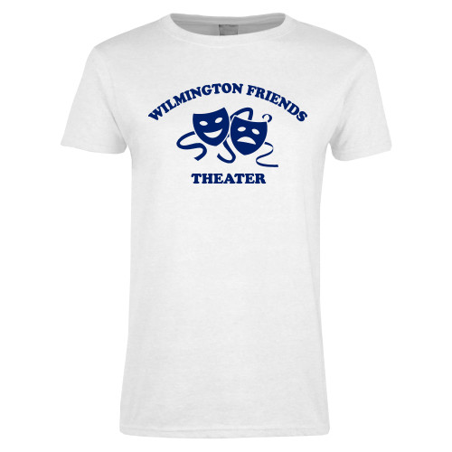  Womens White Short Sleeve Tee - Theater