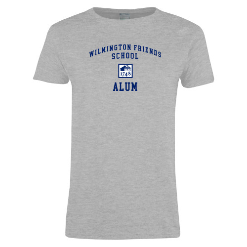  Womens Grey Short Sleeve Tee - Alum