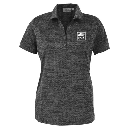  Womens Charcoal Honeycomb Jacquard Polo - Wilmington 1748