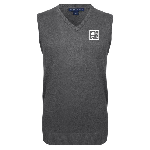  Charcoal VNeck Sweater Vest - Wilmington 1748
