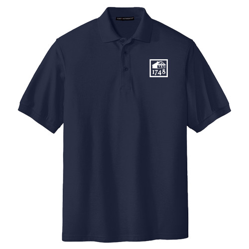  Extended Navy Silk Touch Polo - Wilmington 1748 - Plus