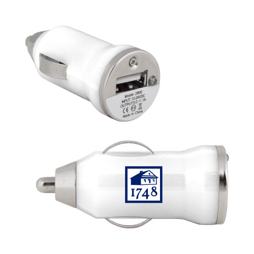  On the Go White Car Charger - Wilmington 1748