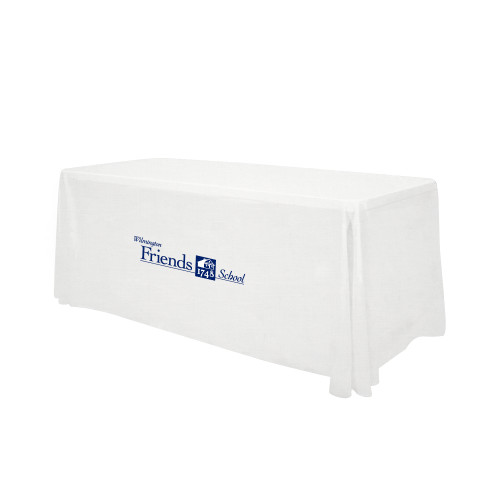  White 6 foot Table Throw - Primary Mark
