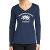 Thumbnail image for  Womens Navy Performance Long Sleeve V Neck Shirt