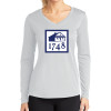 Thumbnail image for  Womens White Performance Long Sleeve V Neck Shirt