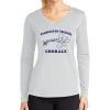 Thumbnail image for  Womens White Performance Long Sleeve V Neck Shirt