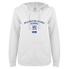 Thumbnail image for  ENZA Womens White V Notch Raw Edge Fleece Hoodie