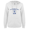 Thumbnail image for  ENZA Womens White V Notch Raw Edge Fleece Hoodie