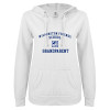 Thumbnail image for  ENZA Womens White V Notch Raw Edge Fleece Hoodie