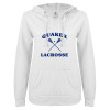 Thumbnail image for  ENZA Womens White V Notch Raw Edge Fleece Hoodie