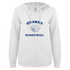 Thumbnail image for  ENZA Womens White V Notch Raw Edge Fleece Hoodie