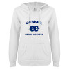 Thumbnail image for  ENZA Womens White V Notch Raw Edge Fleece Hoodie