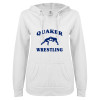 Thumbnail image for  ENZA Womens White V Notch Raw Edge Fleece Hoodie