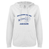 Thumbnail image for  ENZA Womens White V Notch Raw Edge Fleece Hoodie
