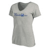 Thumbnail image for  Womens Plus Heather Grey V Neck T Shirt