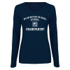 Thumbnail image for  Womens Navy Long Sleeve V Neck Tee