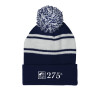 Thumbnail image for  Navy/White Two Tone Knit Pom Beanie w/Cuff
