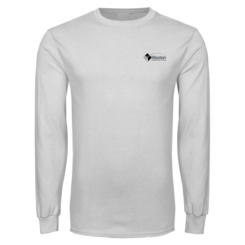 White Long Sleeve T Shirt-Weston Healthcare