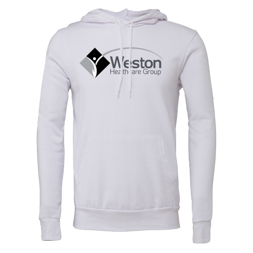 Bella + Canvas White Fleece Hood-Weston Healthcare