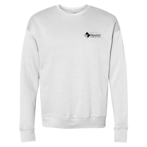 Bella + Canvas White Fleece Crew-Weston Healthcare