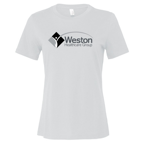 Bella + Canvas Womens White Relaxed Cotton T Shirt-Weston Healthcare