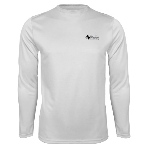 White Performance Long Sleeve Shirt-Weston Healthcare