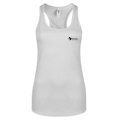 Next Level Racerback Tank White-Weston Healthcare
