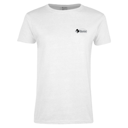 Womens White Short Sleeve Tee-Weston Healthcare