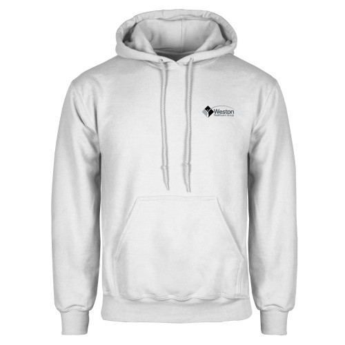 White Fleece Hoodie-Weston Healthcare