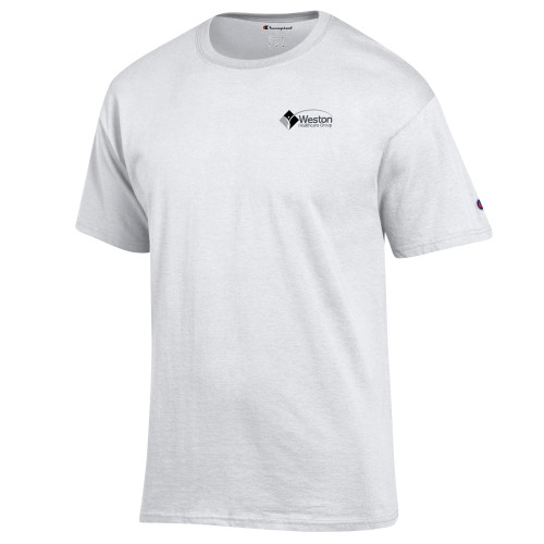 Champion White T Shirt-Weston Healthcare