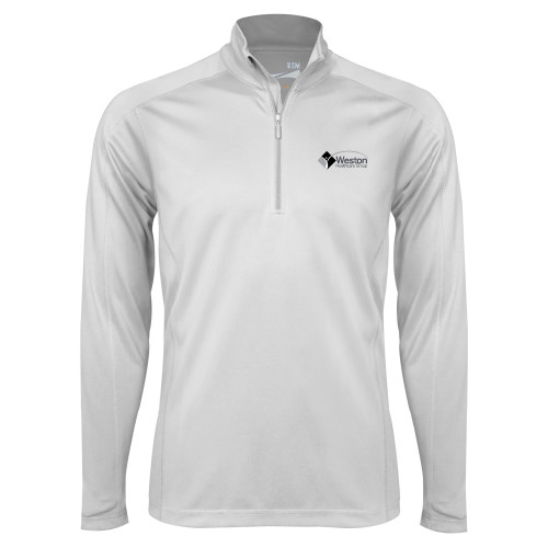 Syntrel White Interlock 1/4 Zip-Weston Healthcare