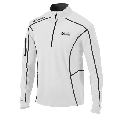 Columbia White Omni Wick Shotgun 1/4 Zip-Weston Healthcare