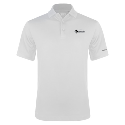 Columbia White Omni Wick Drive Polo-Weston Healthcare