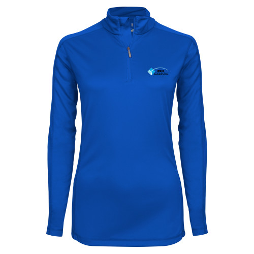 Syntrel Womens Royal Interlock 1/4 Zip-PRN